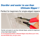 GodHand Blade One Nipper GH-PN-120 Sturdy Durable Single-Edge Non-Slip Grip Model Nipper for Plastic Models