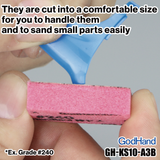 GodHand Kamiyasu Sanding Sponge 10mm Assortment Set 120, 240, 400, 600, 800, 1000, 2000, 4000, 6000, 8000, 10000 Grit Coarse Medium Fine Reusable Pack for Plastic Models 34 Pieces