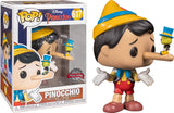 Funko Pop! Disney: Pinocchio (Long Nose) (with Jiminy Cricket) 617 Special Edition Sticker